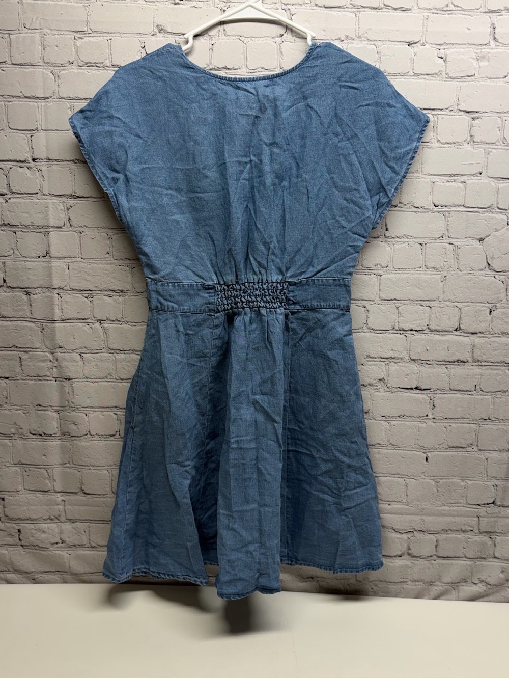Marine Layer Light Blue Button-Front V-Neck Mini Dress Sz S NWT - Picture 5 of 14